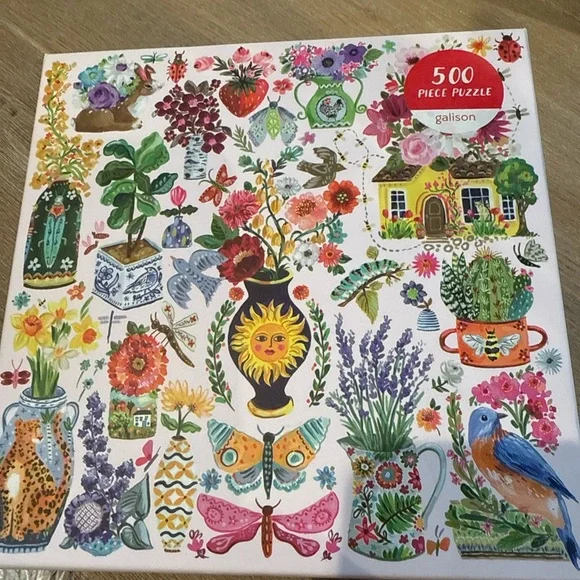 Galison 500 Piece Puzzle with Floral and Nature Design - Picture 1 of 1